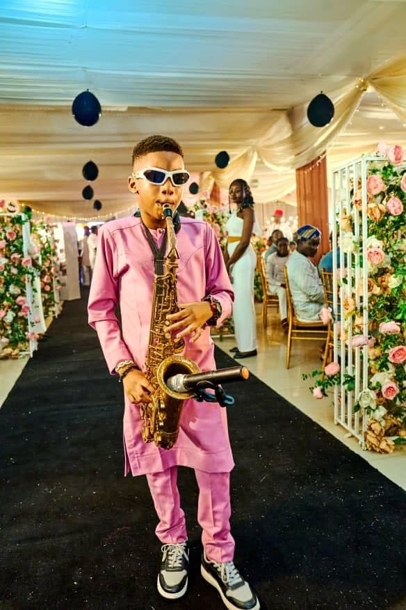 VIDEO: Kid sensation, CJ Sax serenades billionaire businessman-philanthropist Femi Otedola with special birthday songs, as he celebrates 62