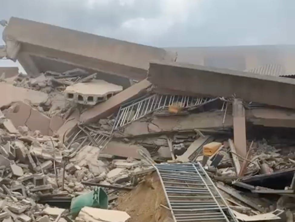 Lagos: Students escape death as four-storey school building collapses
