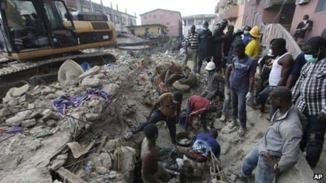 Lagos building collapse: Three rescued, others trapped