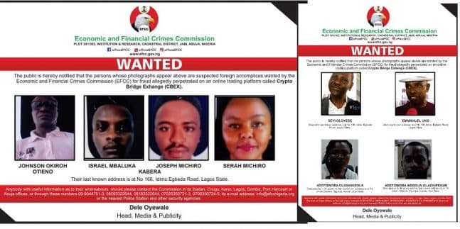 CBEX Ponzi: EFCC declares eight suspects wanted over N1.3tr fraud