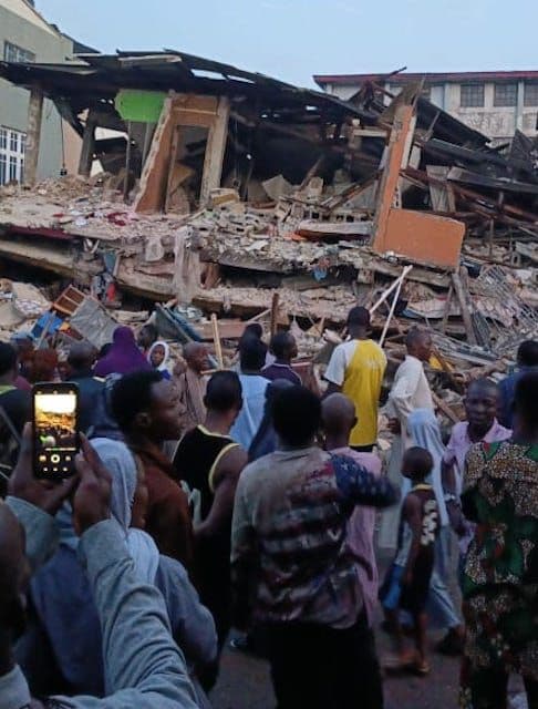 One killed, many injured as two-storey building collapses in Lagos