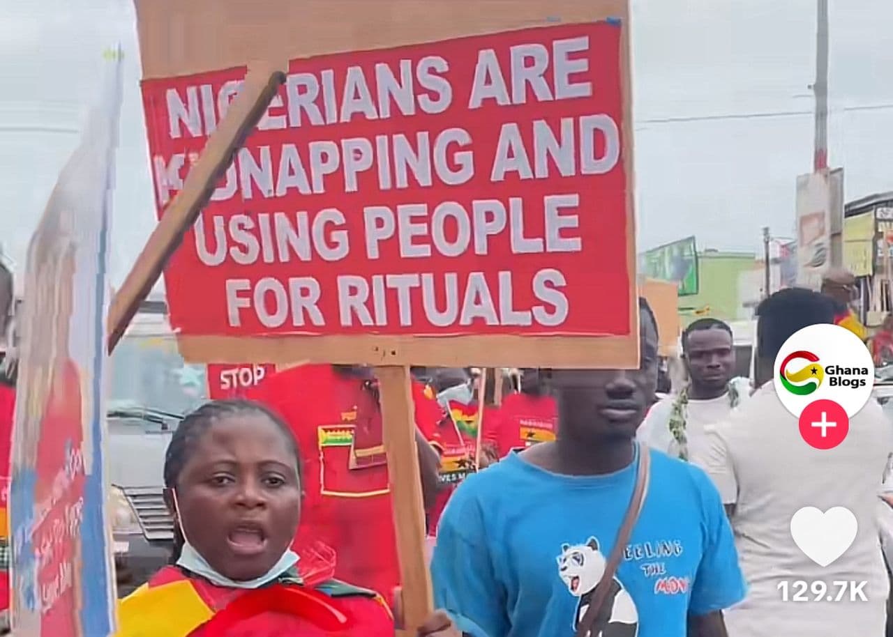 ‘Nigerians must go,’ Ghanaians protest alleged prostitution, ritual killings