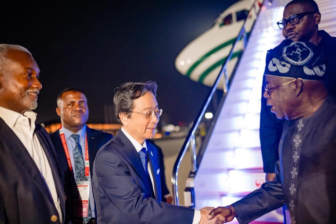 Tinubu arrives in Japan ahead of TICAD summit