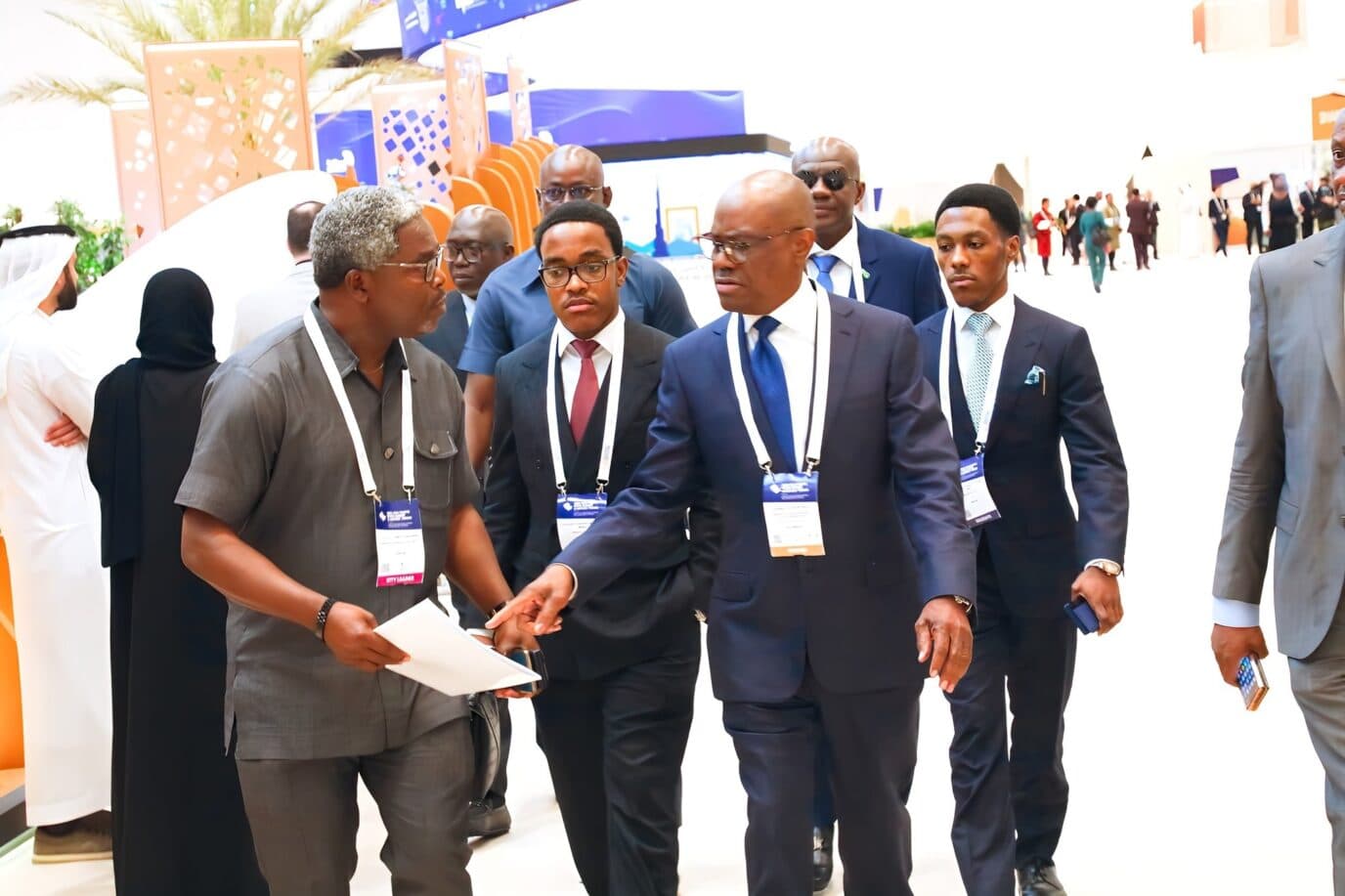 Nigerians kick as Wike attends Dubai summit with two sons
