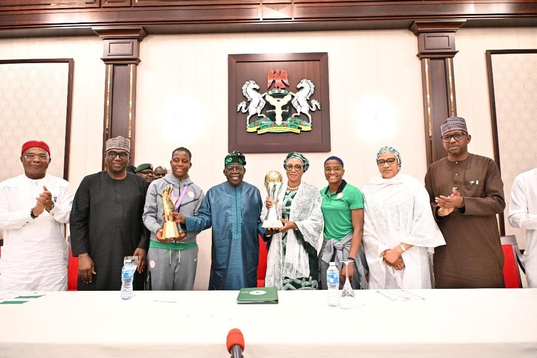 Tinubu confers national honour on Super Falcons, cash rewards, housing