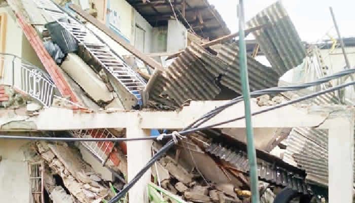 Three-storey building collapses in Lagos
