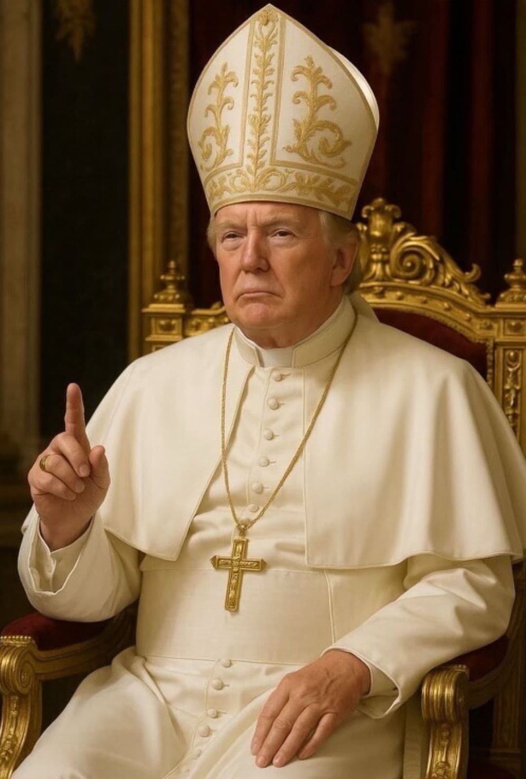 Trump posts AI-generated image of himself as Pope