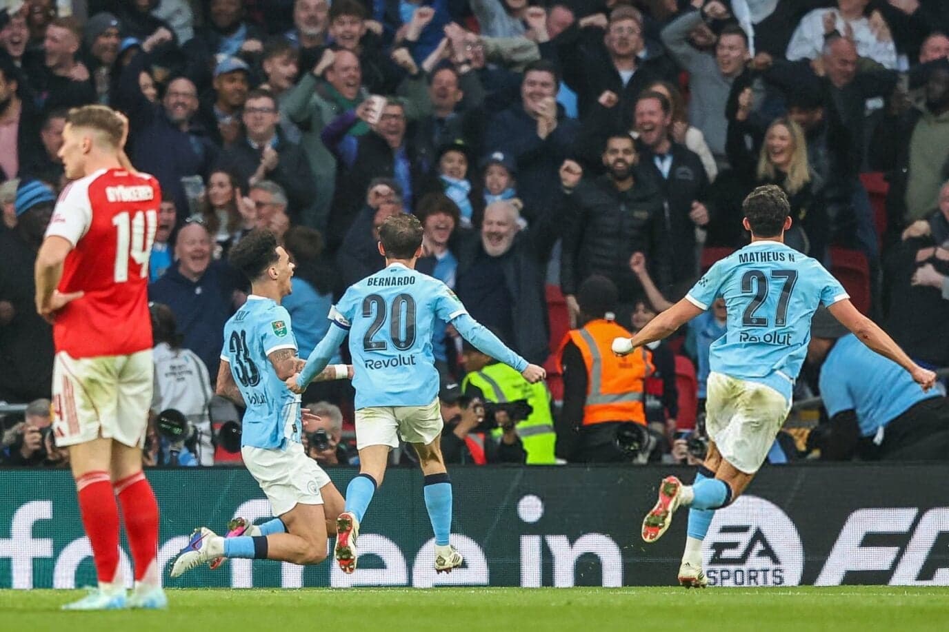 Heart-break as Man City defeat Arsenal to win ninth Carabao Cup