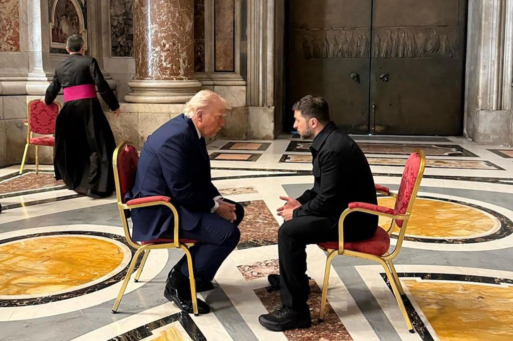 Photo: Trump, Zelensky meet on sidelines of pope’s funeral